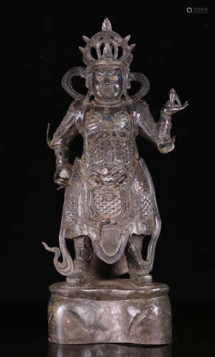 A BRONZE CASTED VEDIC KING BUDDHA