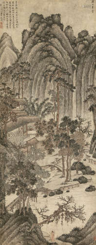 沈周（1427—1509） 瀼溪草堂 立轴 设色纸本