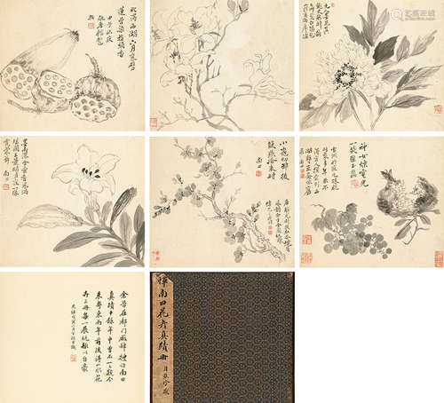 恽寿平（1633～1690） 1684年作 花卉蔬果册 册页 水墨纸本