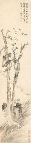 沈周（1427～1509） 慈鸟图 立轴 水墨纸本