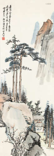 张宗祥（1882～1965） 1961年作 临前人笔意图 立轴 设色纸本