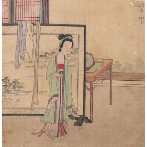 CHINE XIXe siècle, Album de 10 peintures, encre et…