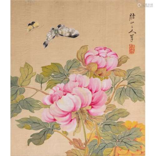 CHINE et JAPON XIXe siècle, Album de 24 peintures …