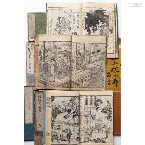 Katsushika Hokusai (1760 1849):, Ensemble de 9 vol…