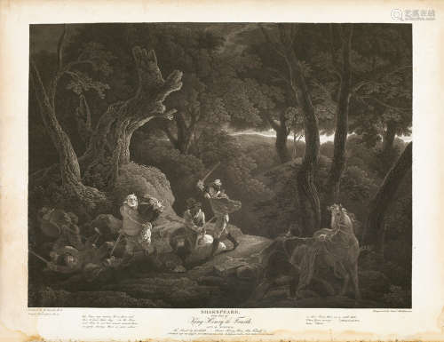 1792年作 博伊德尔公司 莎士比亚戏剧 铜版画 冬天的故事 第四幕 第三场