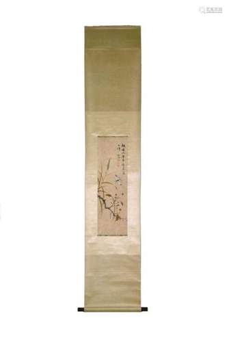 CHINESE PAINTING SCROLL OF BUTTERFLY