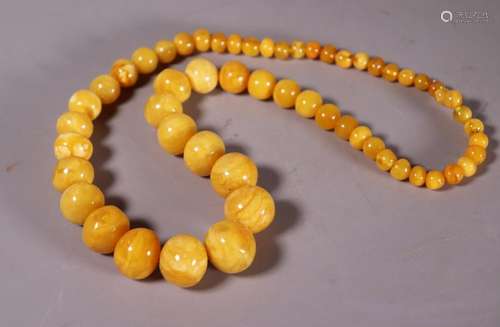 Butterscotch Amber Necklace; 91.5G