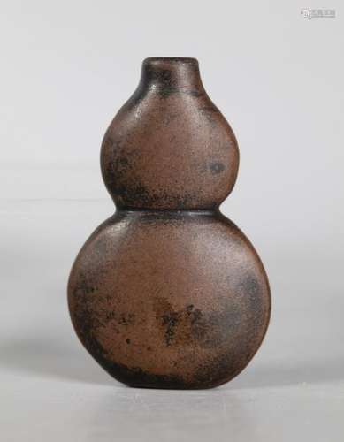 Chinese 19 C Yixing Double Gourd Snuff Bottle