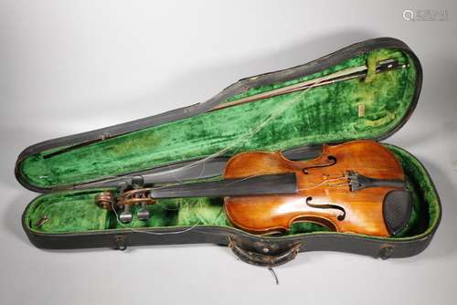 Antique Violin, Bow and Case