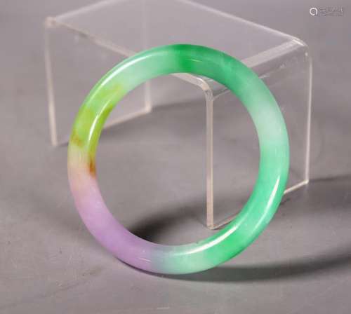 Chinese Multi-Colored Jadeite Bangle