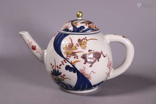 Japanese 18 C Arita Porcelain Large Teapot