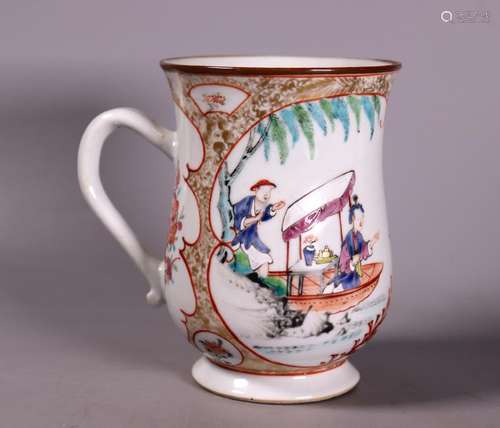 Chinese 18 C Enameled Porcelain Tankard Mug