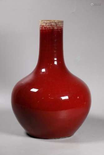 Chinese Qing Underglaze Red Porcelain Vase