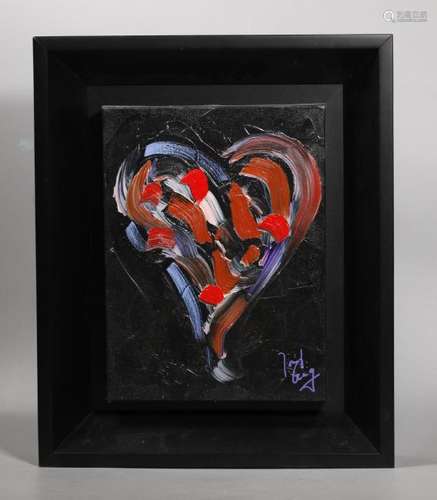 Heart Painting Acrylic on Canvas Framed