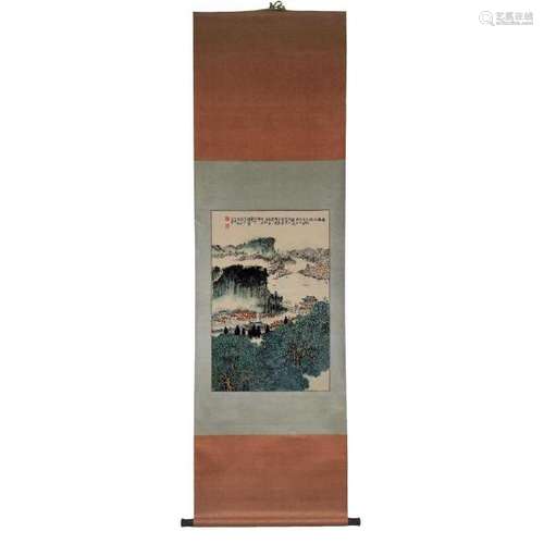 CHINESE LANDSCAPE PAINTING SCROLL