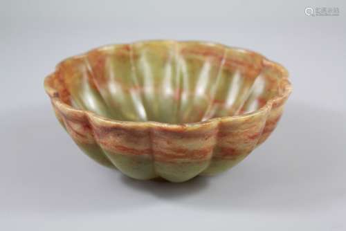 A Finely Carved Indian Jade Bowl