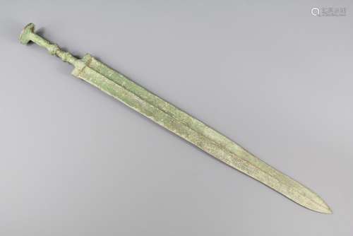 An Antique Bronze Sword, the bronze short sword, approx 55 cms