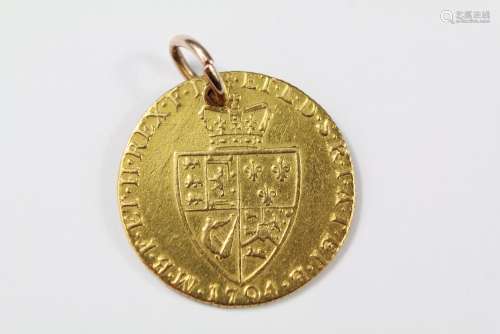 A GB 1794 Gold Spade Guinea, George III, rev