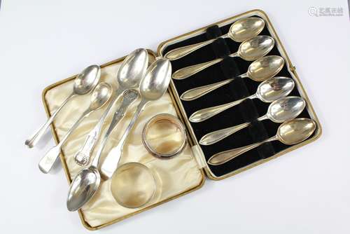 A Boxed Set of Silver Teaspoons