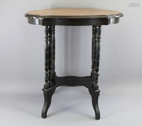 An Edwardian Rosewood and Ebony Occasional Table, approx 45 x 68 x 72 cms