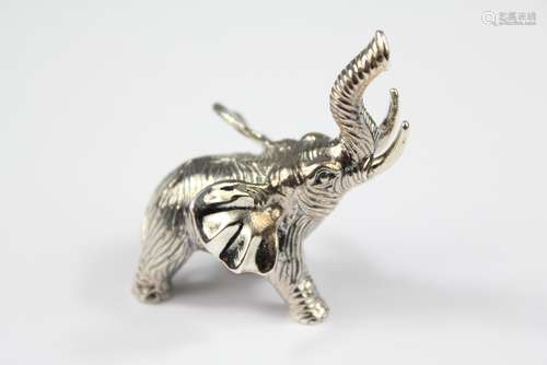 A Silver Figurine, modelled as a bull elephant, approx 40 x 40 mm, approx 26