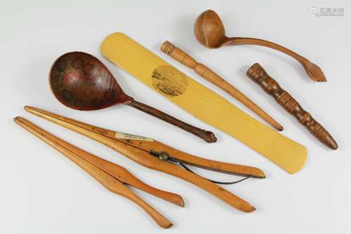 Two Wood Carved Spoons