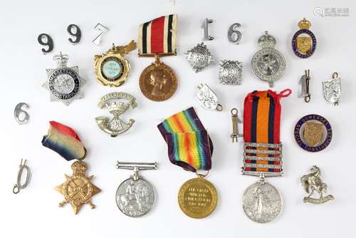 A Group of Family Medals, including Victorian South African Medal to 6825 Corporal W