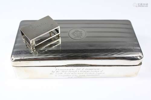 A Silver Double Cigarette Box