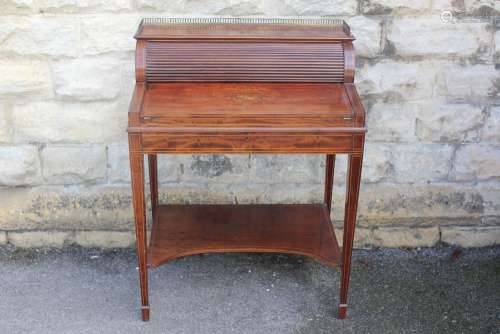 A Lady's Edwardian Inlaid Writing Table