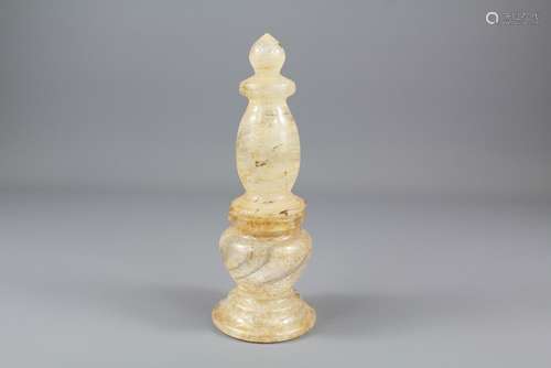 A Tibetan Rock Crystal Reliquary in the form of a Stupa, approx 22 cms h