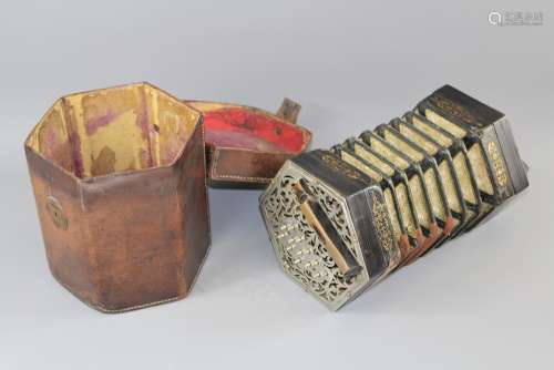 C Jeffries, Maker, Antique Continental Concertina