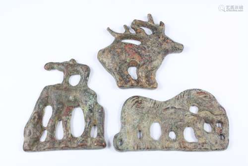 Three Antique Islamic Bronze Figures