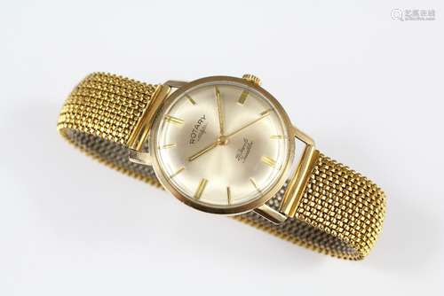 A Gentleman's 9ct Gold Rotary 21 Jewel Incabloc Wrist Watch