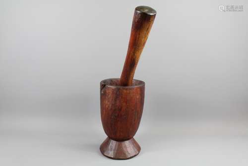 A Gambian Teak Mortar and Pestle