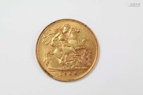 An Edward VII Gold Half Sovereign dated 1904
