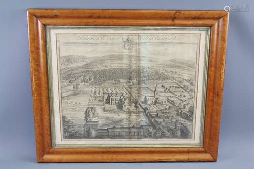 18th Century Johannes Kip Topographical View of Hampton - The Seat of Phillip Shappard Esq, dated 1768, inscribed  lower right J