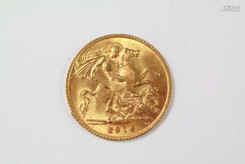 A George V Gold Half Sovereign dated 1914