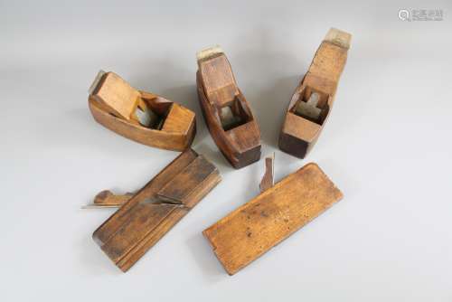 Five Vintage Wood Planes