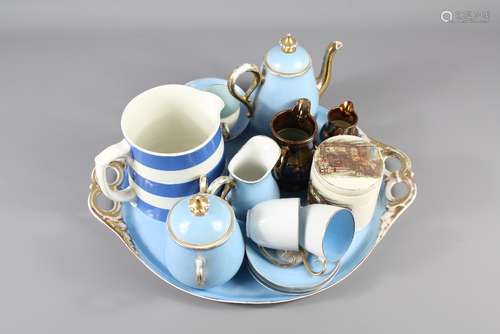 A Pale Blue Continental Coffee Set