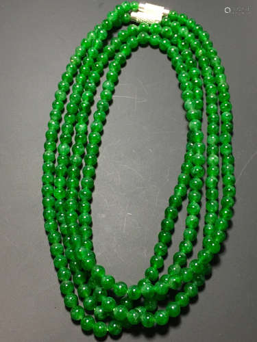 A WATER LEVEL ZHENGYANG GREEN JADEIET PENDANT