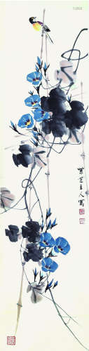 何晓峰 （1935-2001） 花鸟 设色纸本 立轴