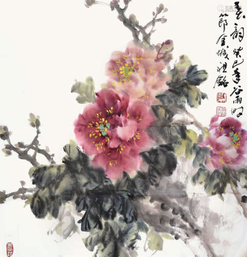 王祖铭 （b.1944） 春韵 设色纸本 软片