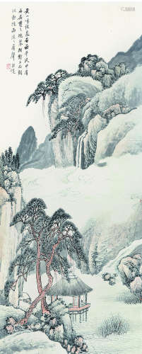 汪锟 (1877-1946) 山水 设色纸本 立轴