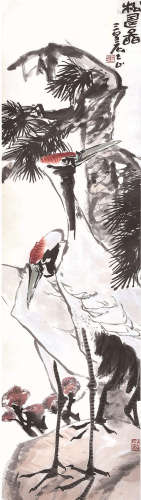 姚舜熙 （b.1961) 松寿图 设色纸本 立轴