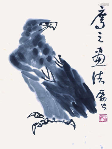 李苦禅 （1899- 1983） 鹰 水墨纸本 立轴