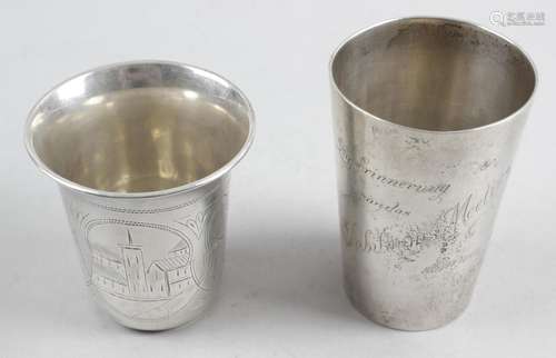 A 19th century Russian silver beaker,