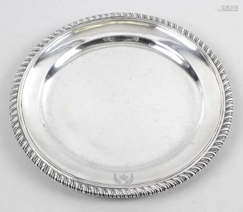 A Victorian silver plate,