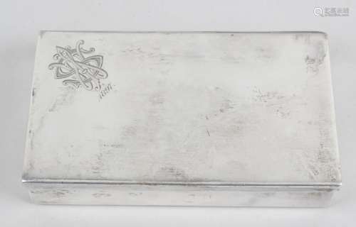 A late Victorian silver sandwich box,