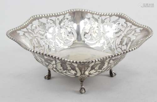 An Italian silver pierced dish,