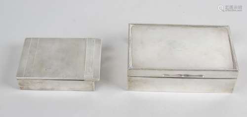 A 1920's silver mounted table cigarette box,